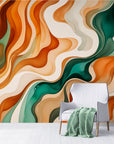 Papier Peint Art & Déco - Ondes Colorées
