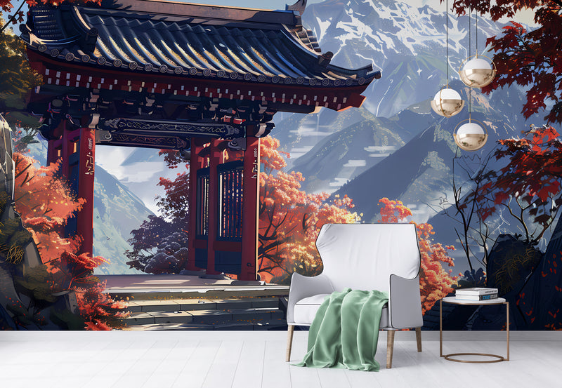 Papier Peint Paysage - Temple Japonais