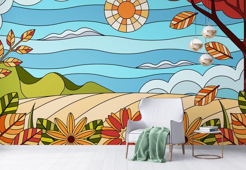 Illustration Wallpaper - Colorful Landscape