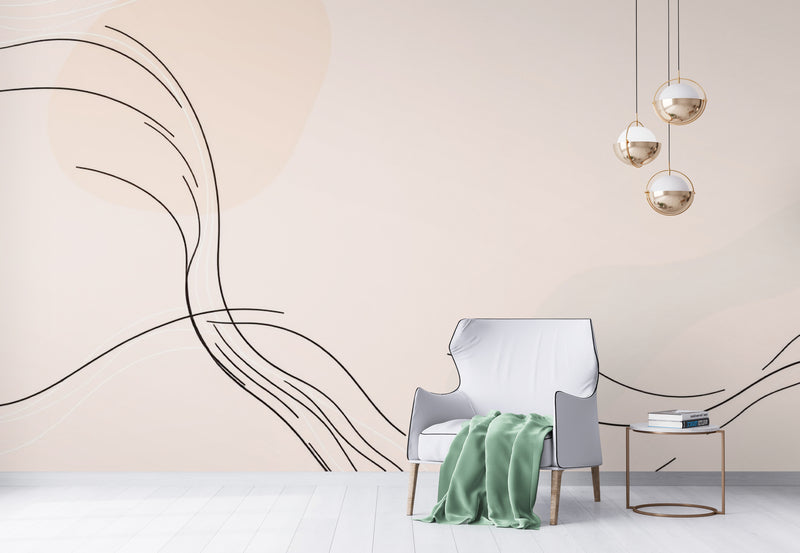 Papier Peint Minimaliste - Tons doux