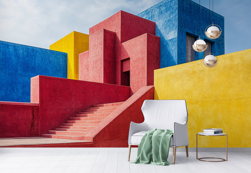 Papier Peint Paysage - Architecture Colorée