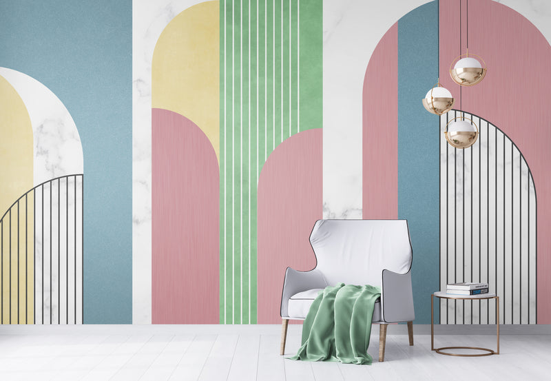 Geometric Wallpaper - Pastel Colors