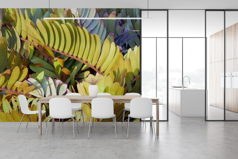 Papier Peint Design - Feuillage Vert Tropical