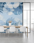 Papier Peint Art & Déco - Feuillage Et Plantes Bleues