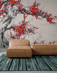 Papier Peint Japonais - Fleurs De Cerisiers Délicates