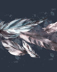 Papier peint boho - parterre de plumes légères et floues