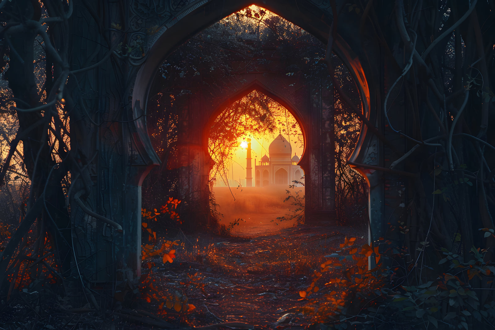 Architecture Wallpaper – Dark Arch View of Oriental Palace