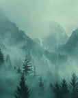 Papier Peint Illustration - Forêt Brumeuse