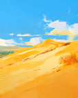 Papier Peint Abstrait - Dunes Jaunes