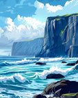 Papier Peint Illustration - Falaise Bord De L’eau