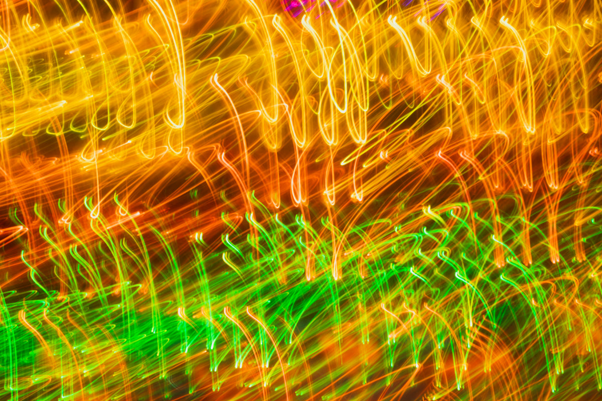 Abstract behang - Neonlijnen