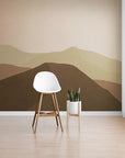 Papier Peint Abstrait - Paysage Marron