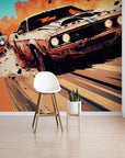Papier Peint Panoramique - Voitures De Course