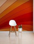 Papier Peint Abstrait - Arc-En-Ciel Rouge Orangé