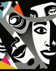 Papier Peint Abstrait - Visages Artistiques