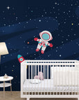 Papier Peint Enfant - Cosmonaute Rêveur dans l'Espace