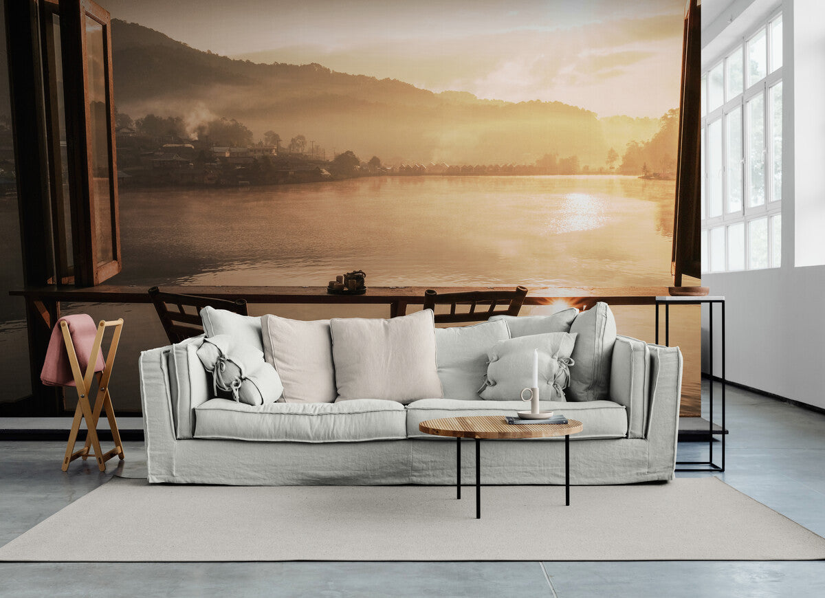 Landscape Wallpaper - Lakeside View at Sunset