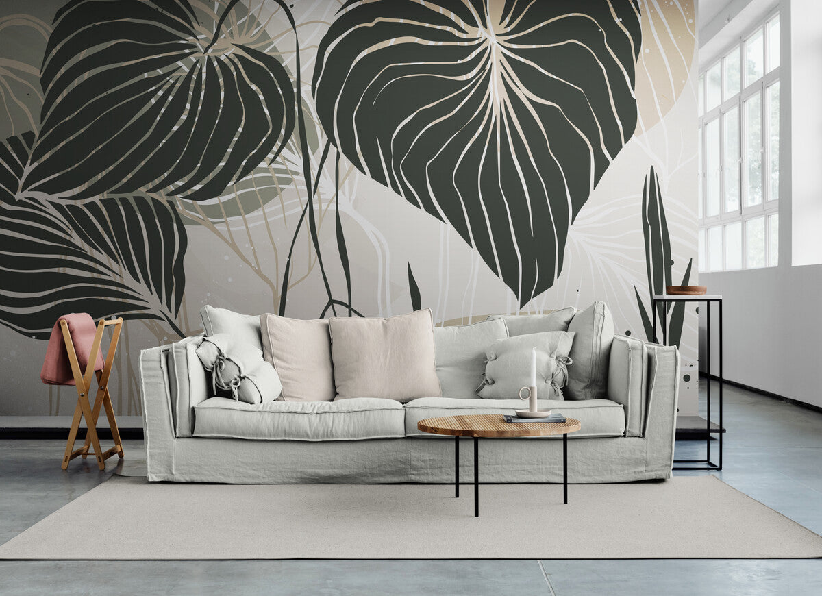 Foliage Wallpaper - Elegant Tropical Leaves