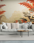 Papier Peint Illustration - Feuillage Tropicale D’automne