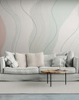 Papier Peint Pastel - Lignes Abstraites