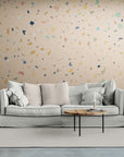 Papier Peint Imitation - Terrazzo Terracotta