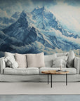 Papier Peint Illustration - Montagne Et Nuages