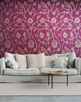 Papier Peint Floral- Fleurs De Lys