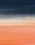 Papier Peint Abstrait - Harmonie Bleue Et Orange