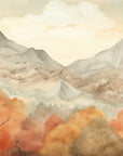 Papier Peint Nature - Montagnes Et Forêt D’automne