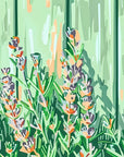 Papier peint fleuri - jardin de delphiniums
