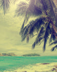 Papier Peint Île Tropicale - Palmiers & Océan Turquoise