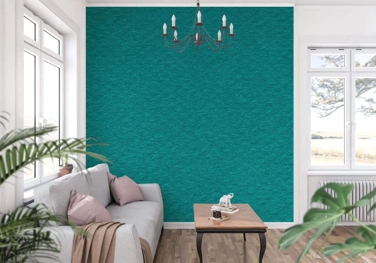 Art &amp; Deco Wallpaper - Textured Emerald
