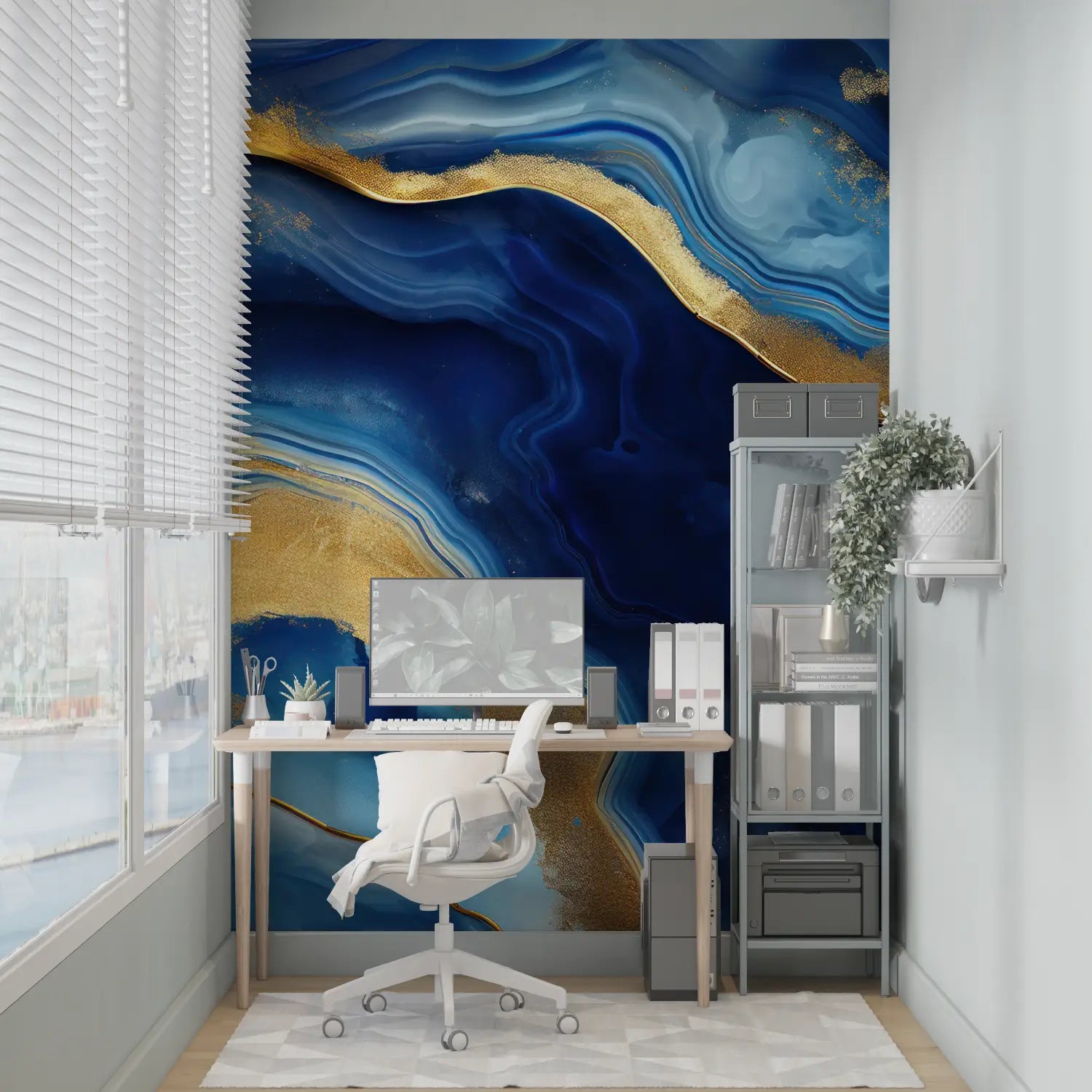 Geometric Wallpaper - Golden Facets