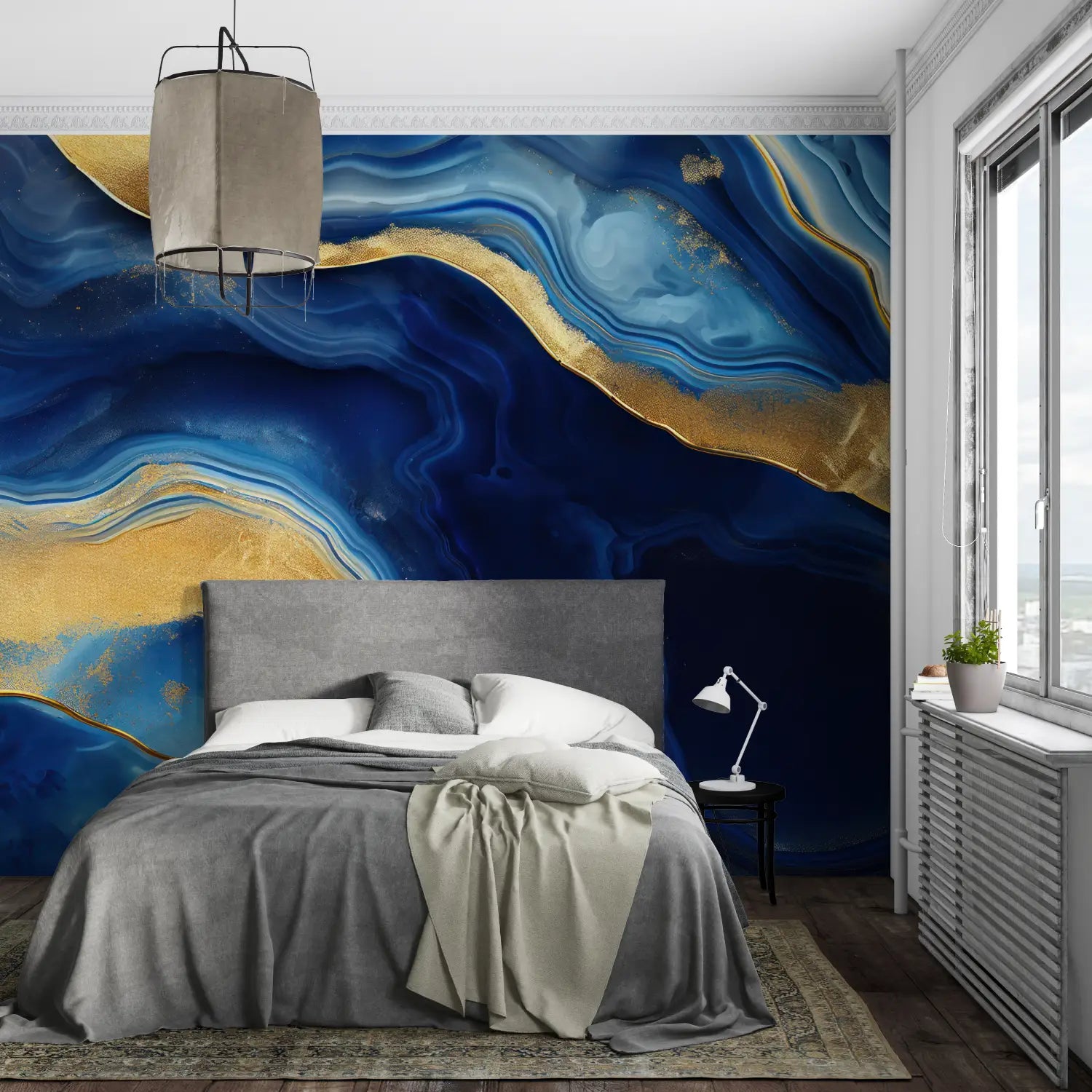 Geometric Wallpaper - Golden Facets