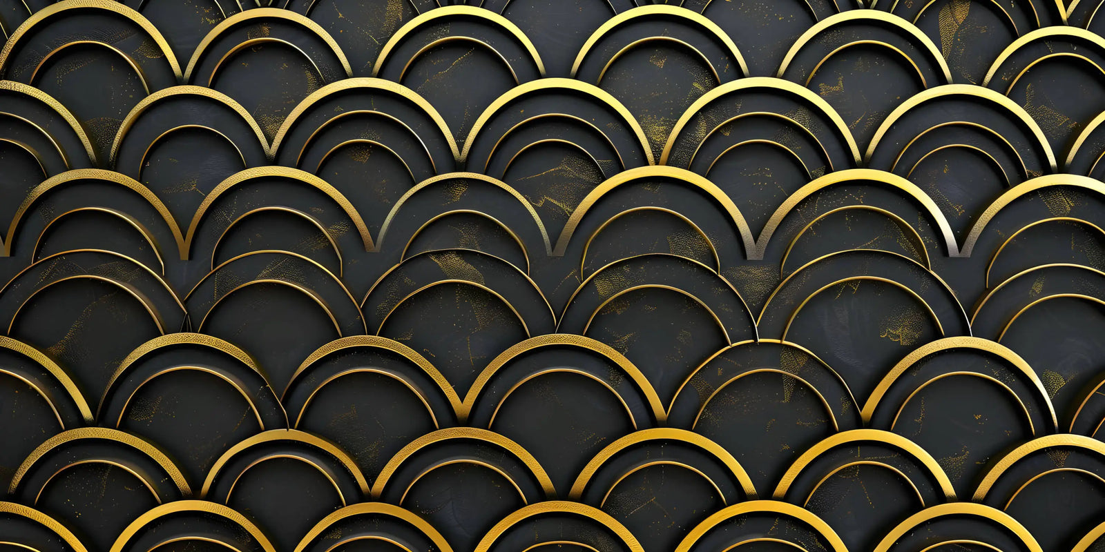 Japanese Wallpaper - Elegant Golden Scales