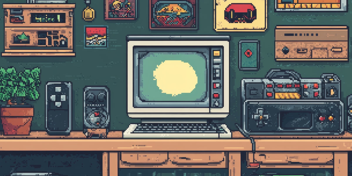 Gaming Wallpaper - Retro Pixel Computer