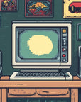 Gaming Wallpaper - Retro Pixel Computer