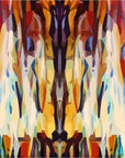 Papier Peint Abstrait - Kaléidoscope de Flammes Multicolores