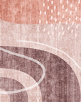Papier Peint Abstrait - Formes Douces Rose et Beige