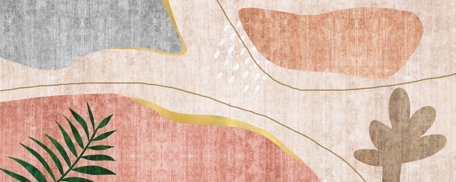 Papier Peint Tropical - Feuillage Vert et Jaune
