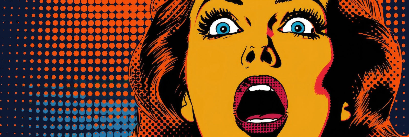 Papier Peint Pop Art - Femme Yeux Grands BD