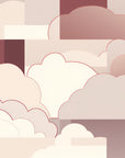 Clouds Wallpaper - Pastel Pink and Beige Sky