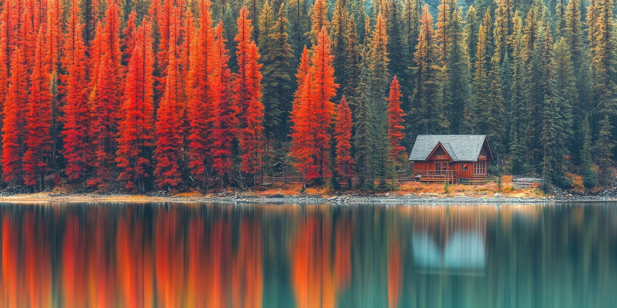 Forest Wallpaper - Autumnal Red Tree