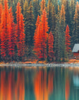 Forest Wallpaper - Autumnal Red Tree