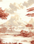 Papier Peint Illustration - Arbre Isolé Rouille et Beige