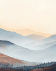 Papier Peint Montagne - Fjord Gris Panoramique