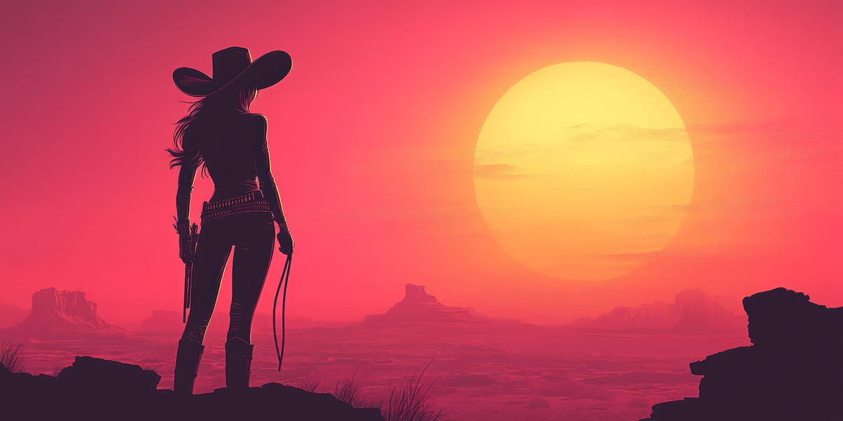 Abstract Wallpaper - Red Sun Woman