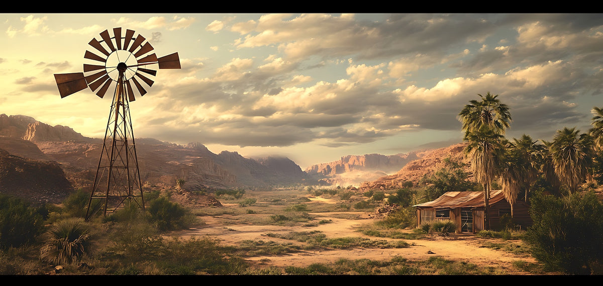 Wallpaper Illustration - Painted Windmill
