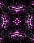 Papier Peint Abstrait - Fractale Violette Néon