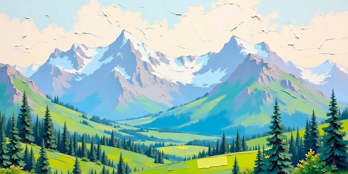 Mountain wallpaper - Lush green mountains in vibrant colors